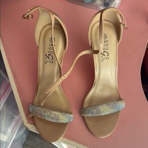 Rouge Tan Heels Sleek Stiletto Design